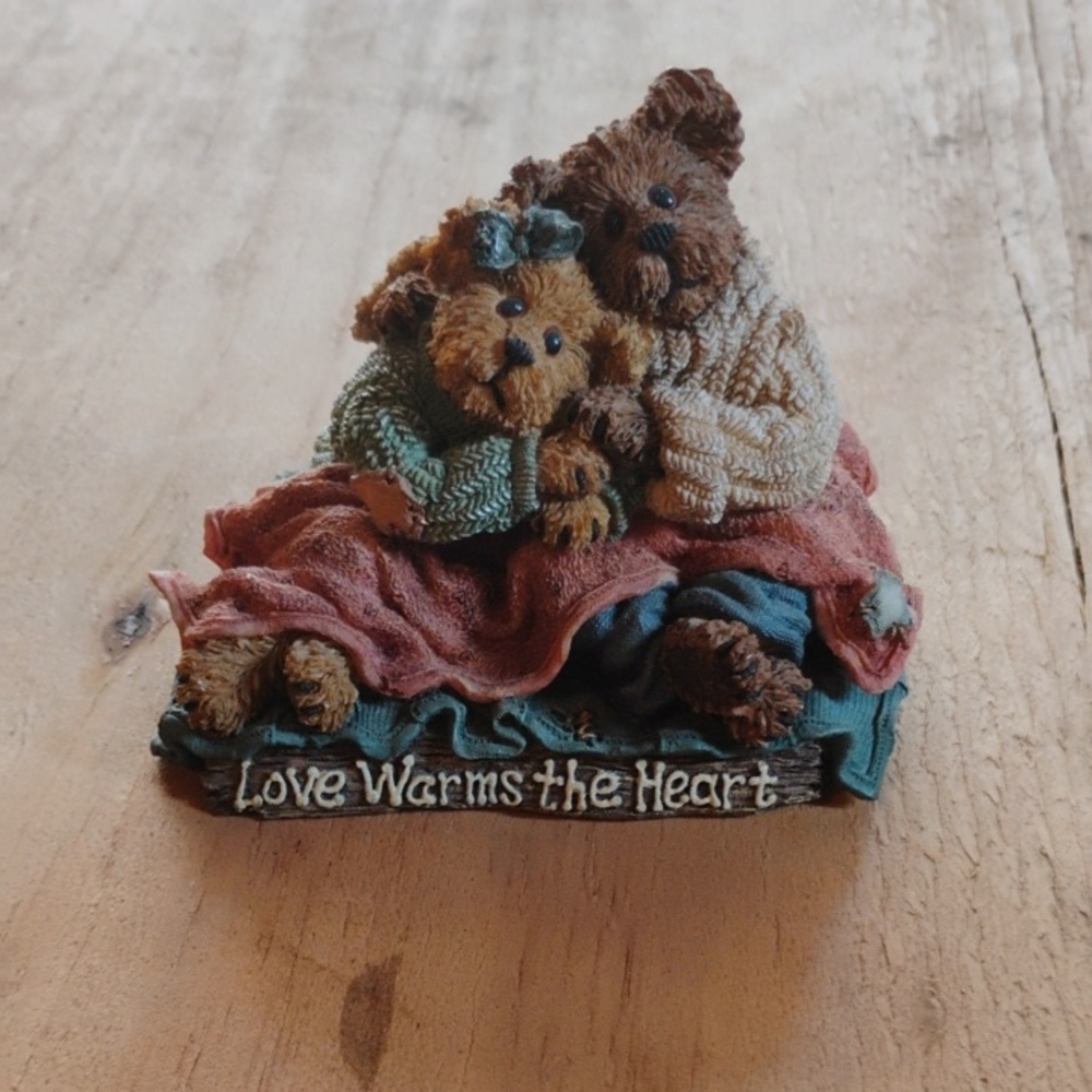 Boyds Bears Cozy Bear Figurine - Brown, Blue, Pink